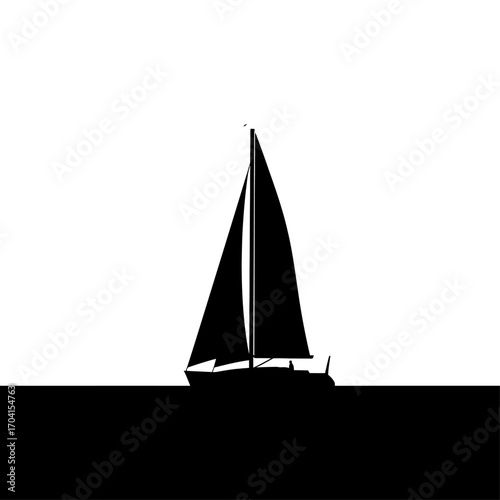 silhouette of a sailing boat