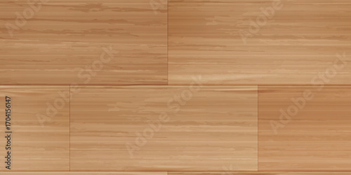 A brown wooden plank floor with a natural oak grain texture