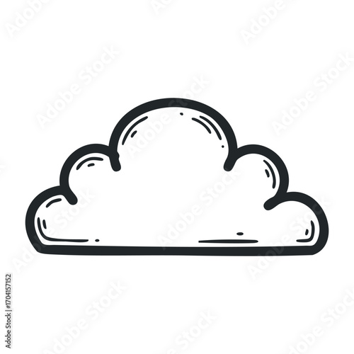 Cloud formation in the sky nature illustration atmospheric aerial view weather phenomenon. Vector illustration