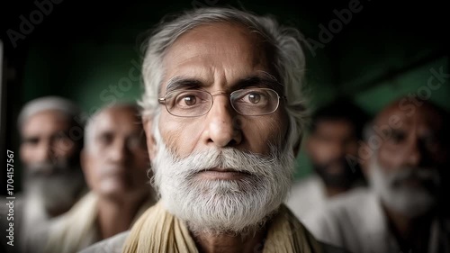 Indian Elders Group Show Deep Eyes, Wisdom and Experience