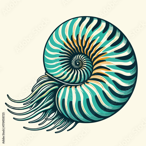 Nautilus Shell Illustration