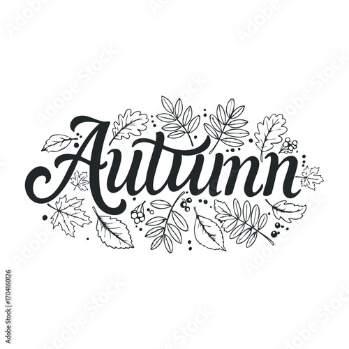 Celebrating autumn colors a beautiful leaf illustration in a natural setting for fall decor. Vector illustration