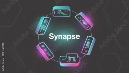 Synapse network connection diagram for data science and machine learning connectivity and communication