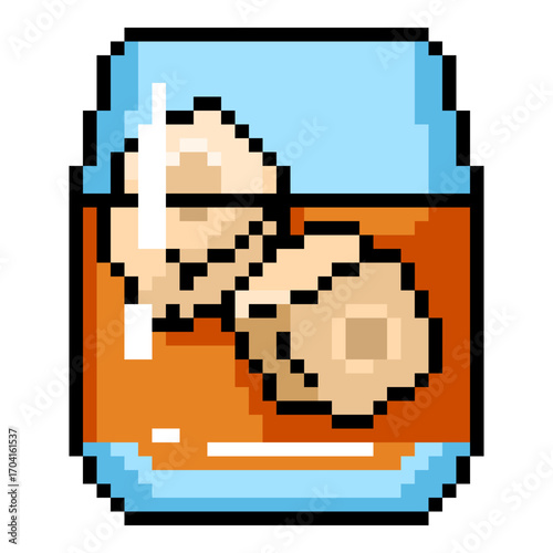 Vector Pixel Art Icon - Whiskey