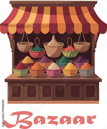 Shopping bazaar logo icon vector white background .