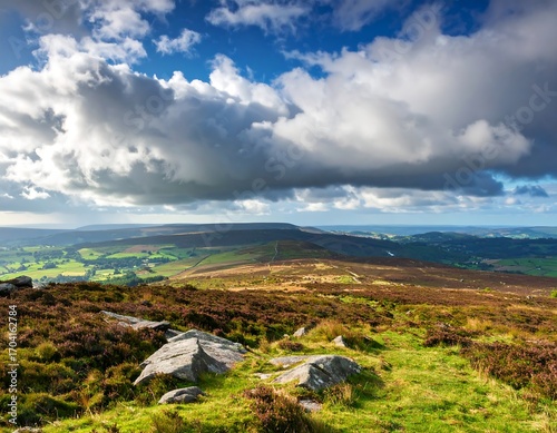 Wallpaper Mural Panoramic view of rolling hills and valley Torontodigital.ca