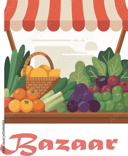 Shopping bazaar logo icon vector white background .