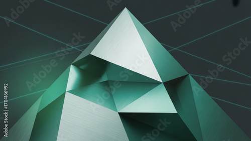 Abstract geometric pyramid background design for technology and modern art wallpaper and presentations