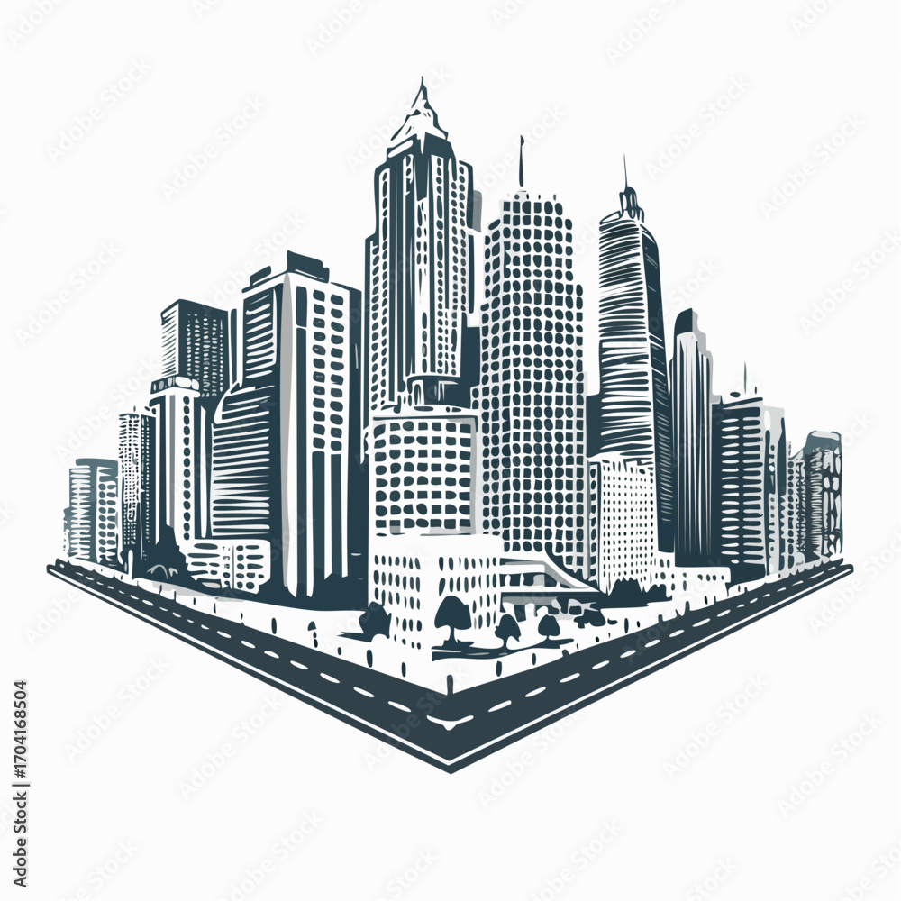 Fototapeta premium Linocut stamp texture, grunge urban background, vector illustration