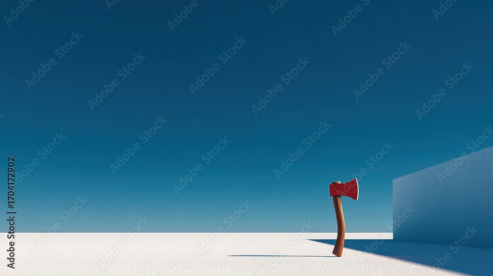 Obraz premium Beautiful View of the Axe Majeur Under the Blue Sky Captured in Cergy, France 