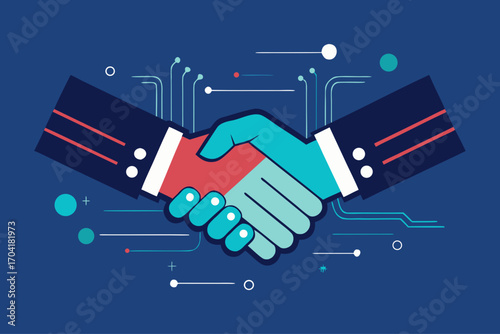 handshake icon on the internet