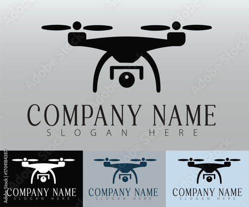 A clean minimalist drone logo concept.