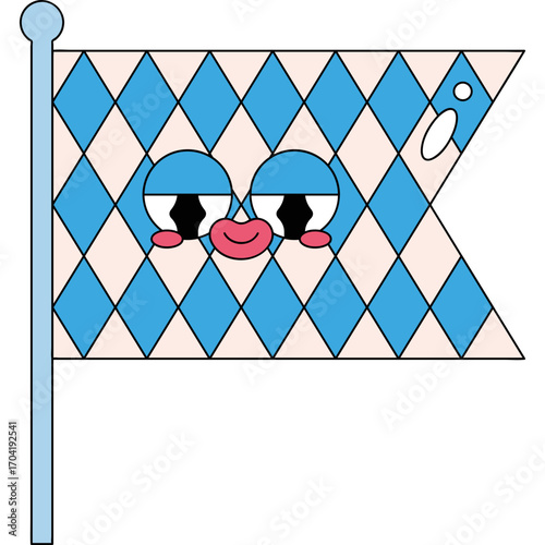 Bavarian Checkered Flag Festival Vector