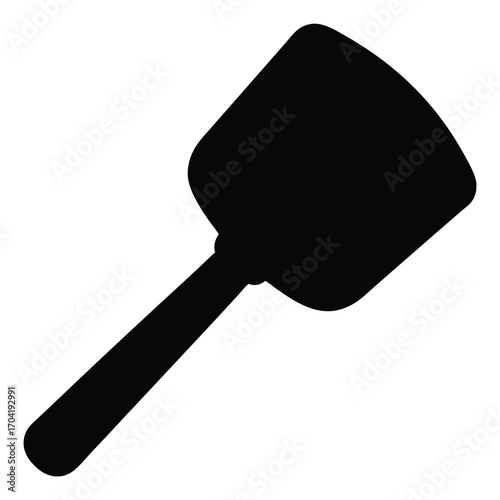 Black silhouette of a kitchen spatula on a white background simple