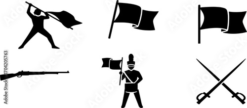 Color guard svg, Color guard flag svg, Marching band flag svg, Color guard rifle svg, Color guard sabres svg, Color guard silhouette, Color guard flag silhouette, Marching band flag silhouette
