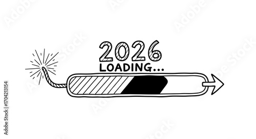 2026 loading bar with sparking fuse