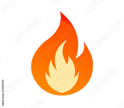 Fire flame logo vector illustration design template