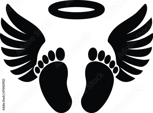 Angel Baby Feet Silhouette