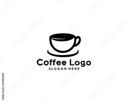 Coffee cup vector logo design template. design Coffee shop logo icon