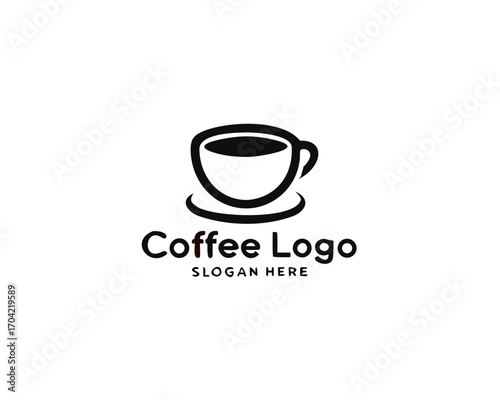 Coffee cup vector logo design template. design Coffee shop logo icon