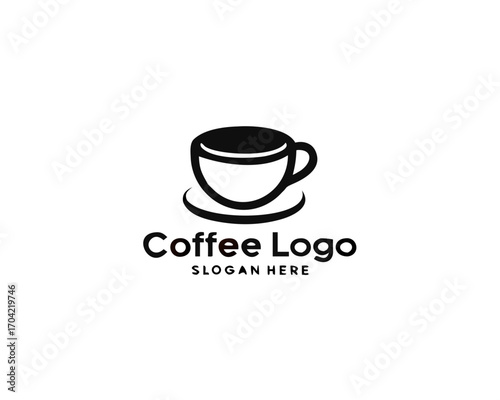 Coffee cup vector logo design template. design Coffee shop logo icon