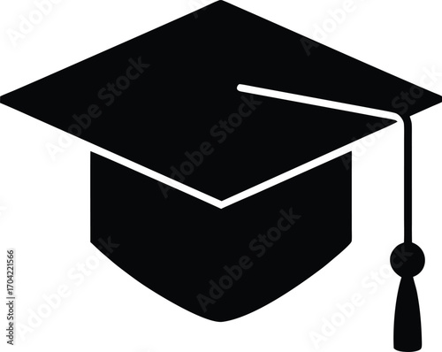Graduation cap icon representing education, success, and learning