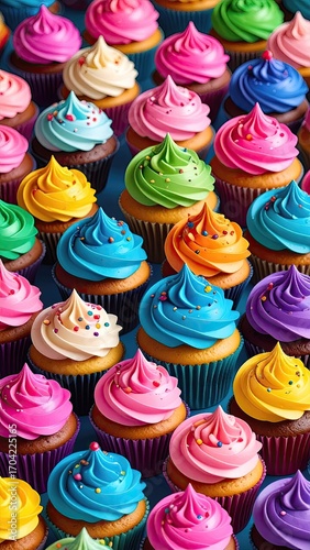 Colorful Candy Cupcake Back...