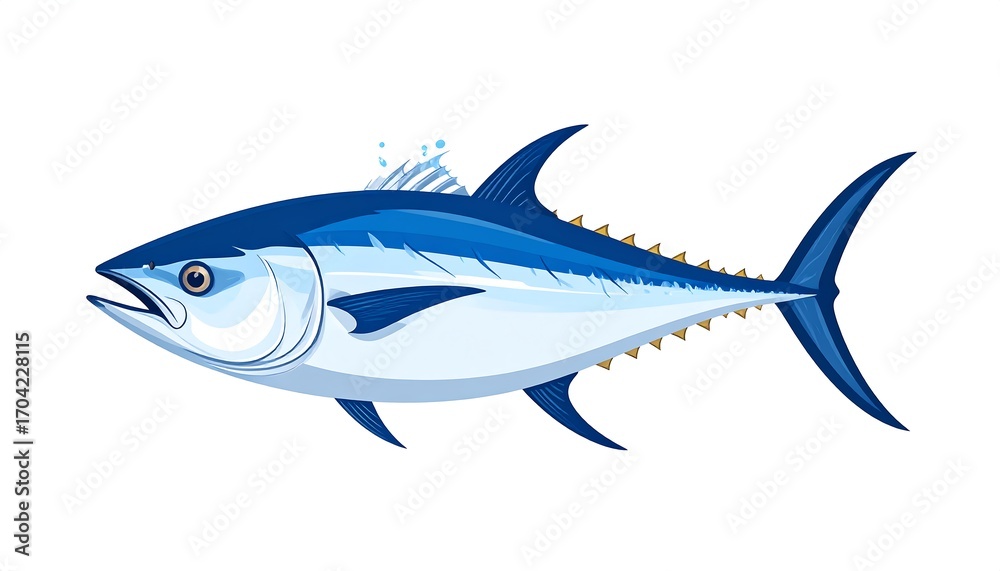 Fototapeta premium Tuna profile illustration