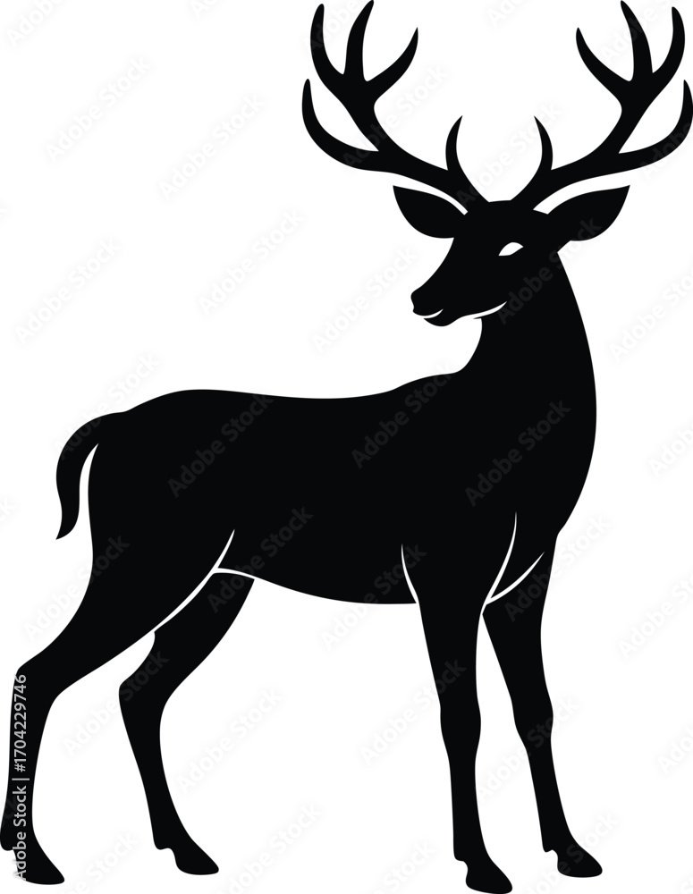 Obraz premium Deer Silhouette Icon