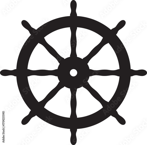 ship string silhouette on a white background