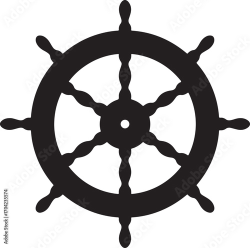 ship string silhouette on a white background