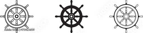 ship string silhouette on a white background