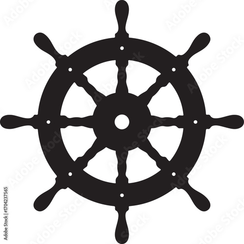 ship string silhouette on a white background