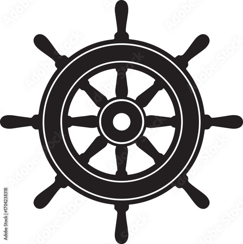 ship string silhouette on a white background