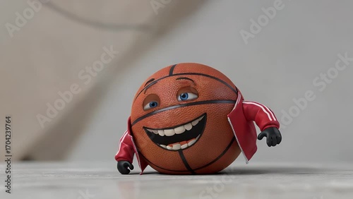 Minimalist Collage Artwork Depicting Whimsical Character With Spherical Object Replacing The Head