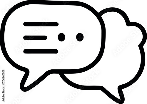 Vector art of speech bubbles representing communication