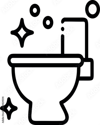 Illustration of a clean toilet