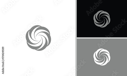 Creative, simple, minimalist, and elegant whirlwind energy technology logo design