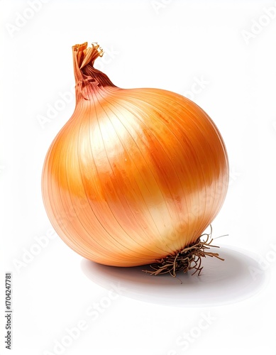 Wallpaper Mural Single, whole, golden onion on white background Torontodigital.ca