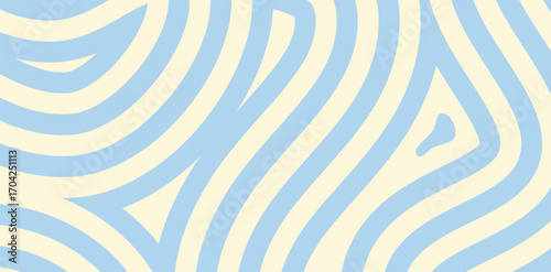 Abstract background featuring wavy light blue and cream-colored lines forming geometric shapes that create a modern, minimalist design with a soft and calming aesthetic appeal