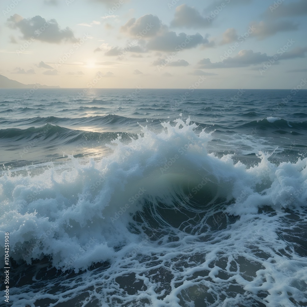 Fototapeta premium waves on the beach