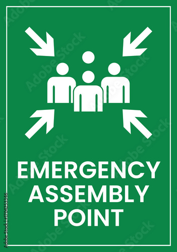 Assembly Point Signage Safe Gathering Instructions