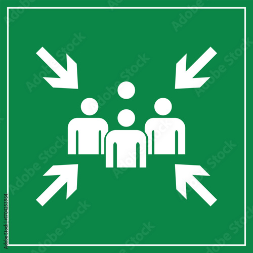 Assembly Point Sign Gathering Spot for Safety and Emergency
