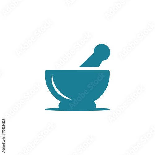 Pharmacy or Herbal Medicine Mortar and Pestle Icon Vector Symbol