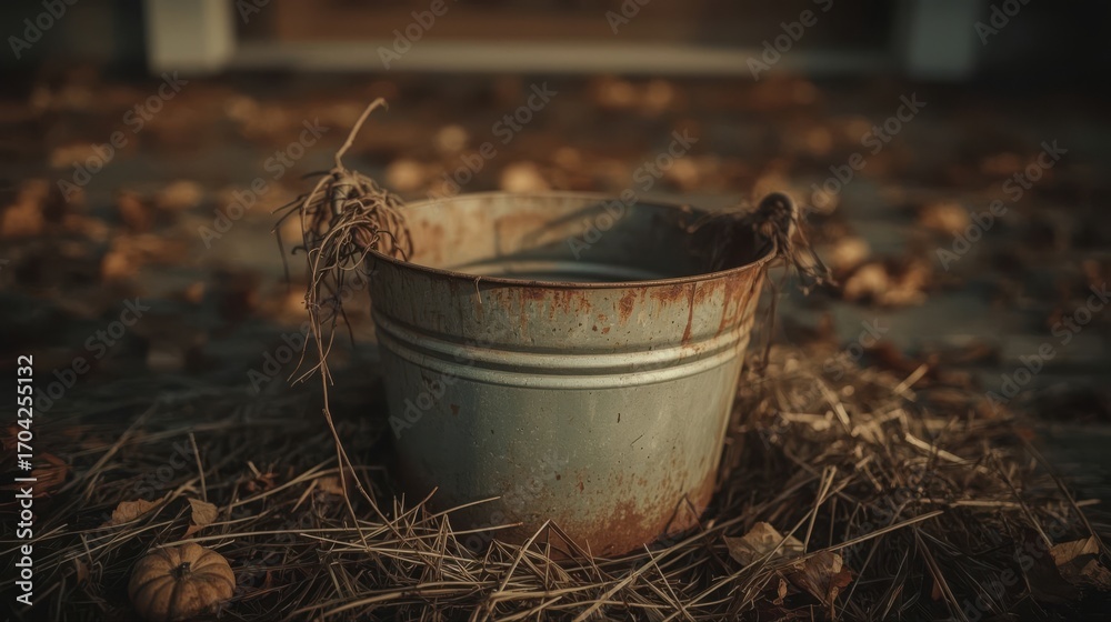 Obraz premium Old Bucket of water