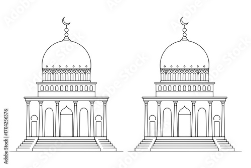 taj mahal vector illustration
