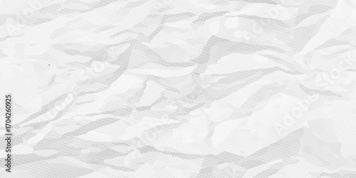 Creative background with scattered overlay of crumpled papers.