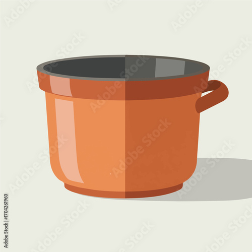 Vector design of a pot in motion graphics