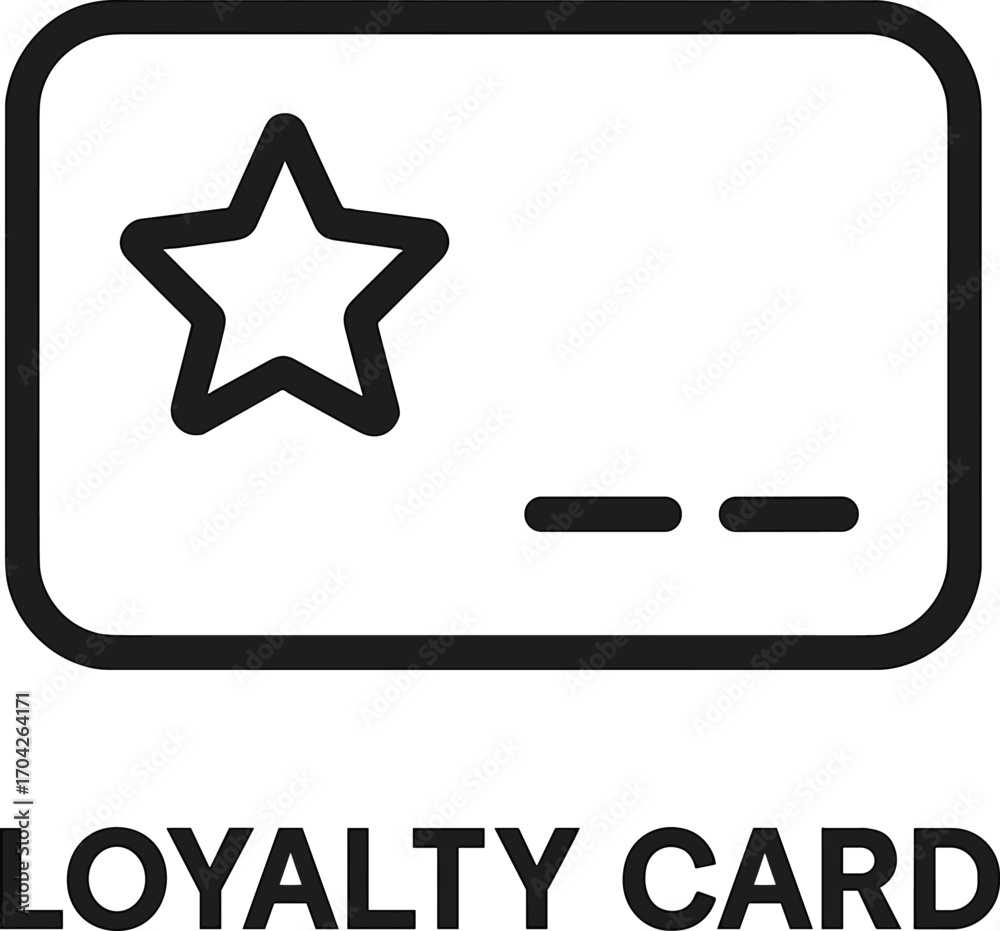 Obraz premium Simple Loyalty Card Icon with Star
