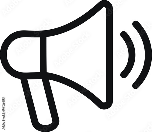 Megaphone icon for announcements and sound